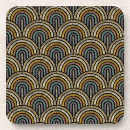 ボホ刺繍アーチパターンコースター コースター