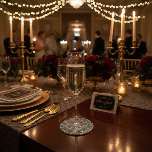 ボホ刺繍アーチパターンコースター コースター