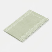 ボホ刺繍トライバルパタンのポストイット – 緑 ポストイット (アングル)