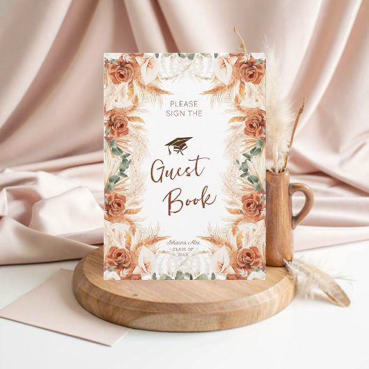 ボホ卒業パーティーゲストブックカード