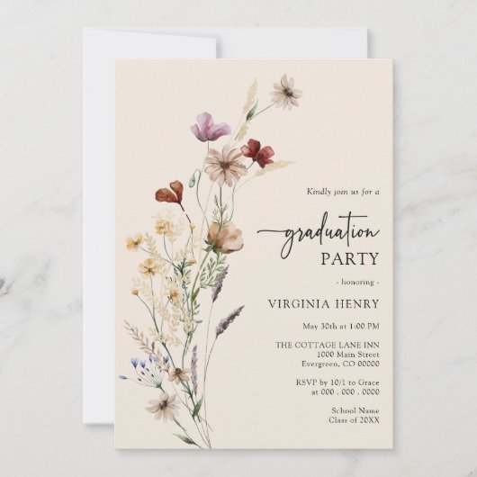 ボホ卒業 招待状 (正面)