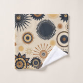 ボホ反復パターン バスタオルセット (ウォッシュタオル)