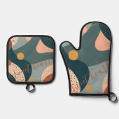 ボホ名前をカスタムする 鍋つかみ&鍋敷きセット (正面)