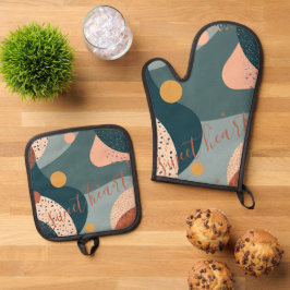 ボホ名前をカスタムする 鍋つかみ&鍋敷きセット