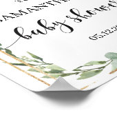 ボホ多肉植物の葉の歓迎サイン ポスター (角)