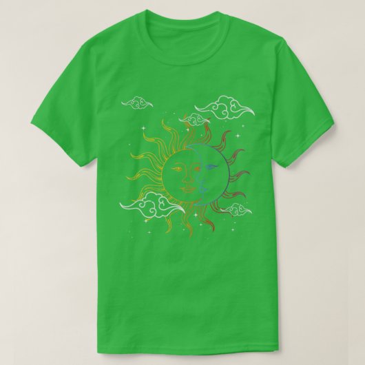 ボホ天体月星占い太陽天文学 Tシャツ (デザイン正面)