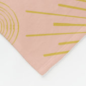 ボホ天日星ピンクパターン フリースブランケット (角)