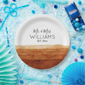 ボホ夫妻の水彩画抽象芸術砂漠 ペーパープレート (パーティー)