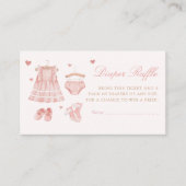 ボホ女モダン子服おむつラッフルベビーシャワー エンクロージャーカード (正面)