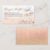 ボホ女モダン子服おむつラッフルベビーシャワー エンクロージャーカード (正面/裏面)