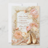 ボホ女性のカーボーイウェスタンテーマベビーシャワー 招待状 (正面)