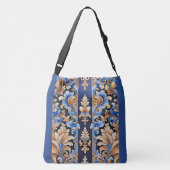 ボホ女性のカーボーイウェスタンフローラダマスク クロスボディバッグ (裏面)