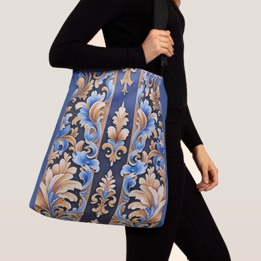 ボホ女性のカーボーイウェスタンフローラダマスク クロスボディバッグ (クローズアップ)