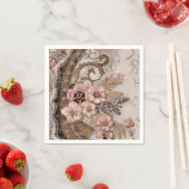 ボホ女性のカーボーイウェスタン結婚フローラズナプキンス スタンダードカクテルナプキン (インサイチュ)