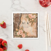 ボホ女性のカーボーイウェスタン花模様結婚ズナプキンス スタンダードカクテルナプキン (インサイチュ)