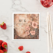 ボホ女性のカーボーイウェスタン花模様結婚ズナプキンス スタンダードカクテルナプキン (インサイチュ)