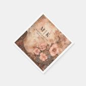 ボホ女性のカーボーイウェスタン花模様結婚ズナプキンス スタンダードカクテルナプキン (角)