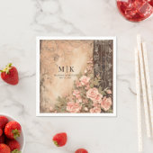 ボホ女性のカーボーイウェスタン花模様結婚ズナプキンス スタンダードカクテルナプキン (インサイチュ)