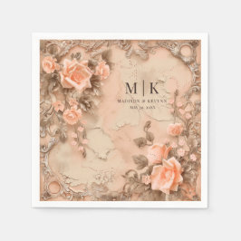 ボホ女性のカーボーイウェスタン花模様結婚ズナプキンス スタンダードカクテルナプキン