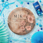 ボホ女性のカーボーイウェスタン花模様結婚ズ ペーパープレート (パーティー)