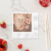 ボホ女性のカーボーイウェスタン花模様結婚ズ 縁ありカクテルナプキン (インサイチュ)