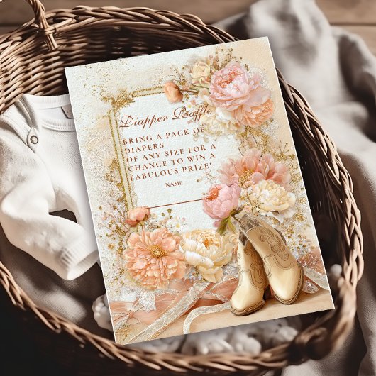 ボホ女性のカーボーイウエスタンディッパーラッフル エンクロージャーカード