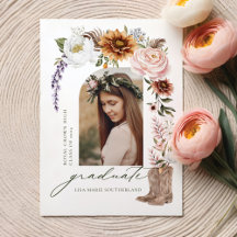 ボホ女性のカーボーイカントリーウェスタン写真卒業