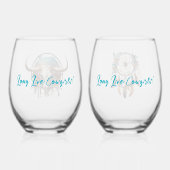 ボホ女性のカーボーイソーシャルクラブステムレスワイングラス ステムなしワイングラス (裏面)