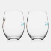 ボホ女性のカーボーイソーシャルクラブステムレスワイングラス ステムなしワイングラス (左)