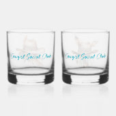 ボホ女性のカーボーイソーシャルクラブロックスグラス ウイスキーグラス (裏面)