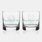 ボホ女性のカーボーイソーシャルクラブロックスグラス ウイスキーグラス (裏面)