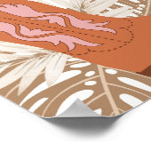 ボホ女性のカーボーイブーツパンパスベビーシャワーウェルカム ポスター (角)