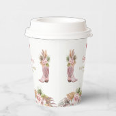 ボホ女性のカーボーイブートパンパスグラスバラ誕生日 紙コップ (右)