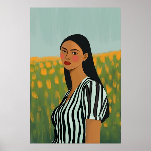 ボホ女花ポスタープリントアート ポスター (正面)