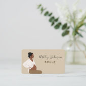 ボホ妊婦イラストレーションドゥラバビナーシシック 名刺 (スタンド正面)