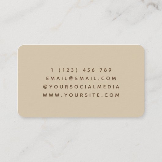 ボホ妊婦イラストレーションドゥラバビナーシシック 名刺 (裏面)