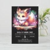 ボホ威厳のあるキツネ誕生日デジタル 招待状 (スタンド正面)