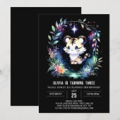 ボホ威厳のあるタイガー誕生日 招待状 (正面/裏面)