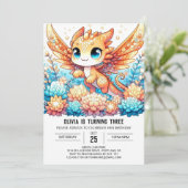 ボホ威厳のあるドラゴン誕生日 招待状 (スタンド正面)