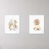 ボホ子供部屋かわいい水彩動物 (正面)