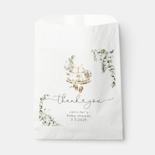 ボホ子供部屋かわいい赤ちゃん女感謝していの子の衣装 フェイバーバッグ (正面)