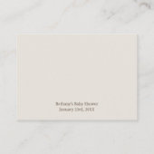 ボホ子供部屋の赤ちゃんシャワーゲームの数を推測 エンクロージャーカード (裏面)