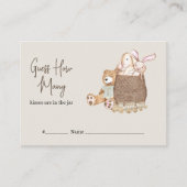 ボホ子供部屋の赤ちゃんシャワーゲームの数を推測 エンクロージャーカード (正面)