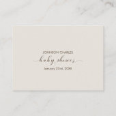 ボホ子供部屋の赤ちゃんシャワーゲームの数を推測 エンクロージャーカード (裏面)