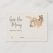 ボホ子供部屋の赤ちゃんシャワーゲームの数を推測 エンクロージャーカード (正面)