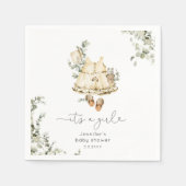 ボホ子供部屋ガールドレス女の子シャワー スタンダードカクテルナプキン (正面)