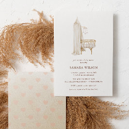 ボホ子供部屋シックガールベビーシャワー招待状 招待状