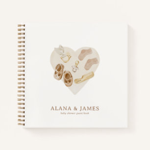 ボホ子供部屋シックベビーシャワーバジェットゲストブック ノートブック