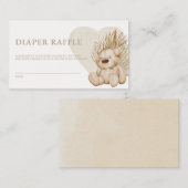 ボホ子供部屋シック赤ちゃんシャワーおむつラッフルエンクロー エンクロージャーカード (正面/裏面)