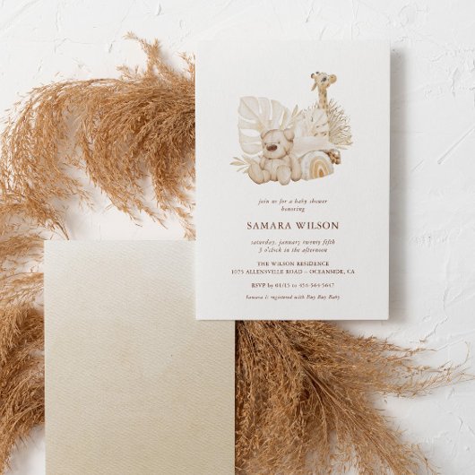 ボホ子供部屋シック赤ちゃんシャワー 招待状